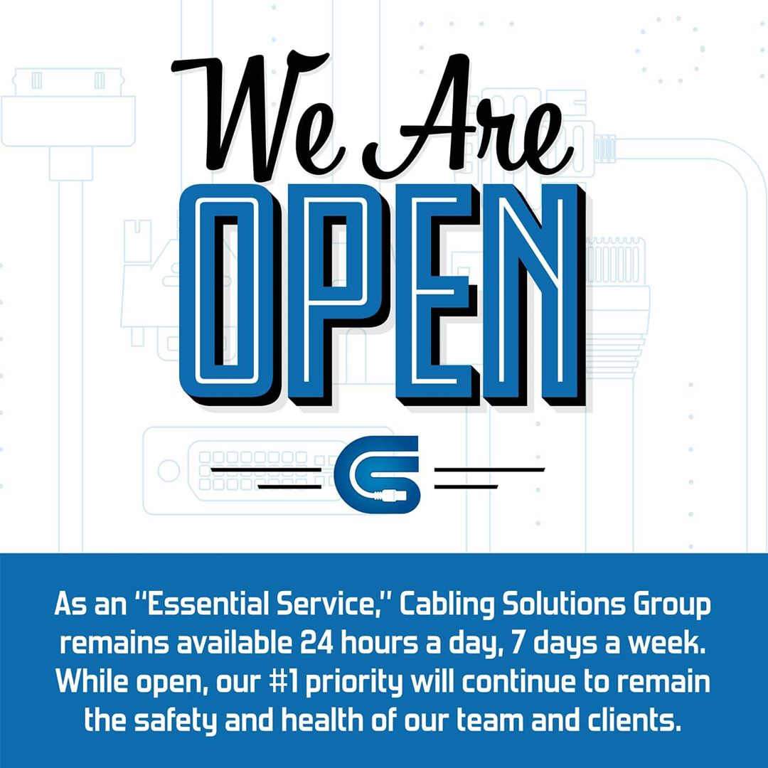 As an Essential Service, Cabling Solutions Group remains open and available 24 h…