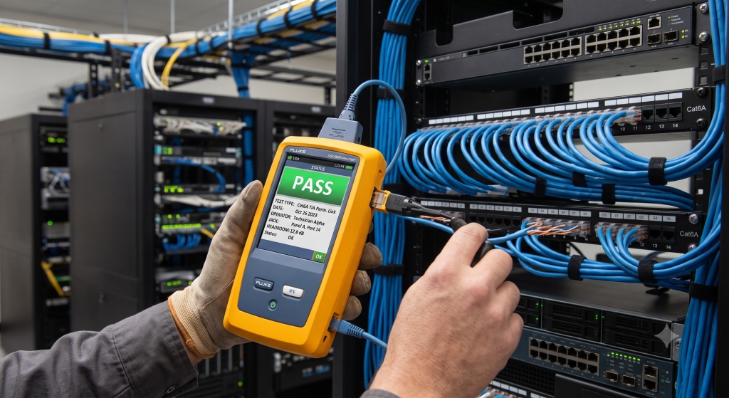 Certified network cabling pass